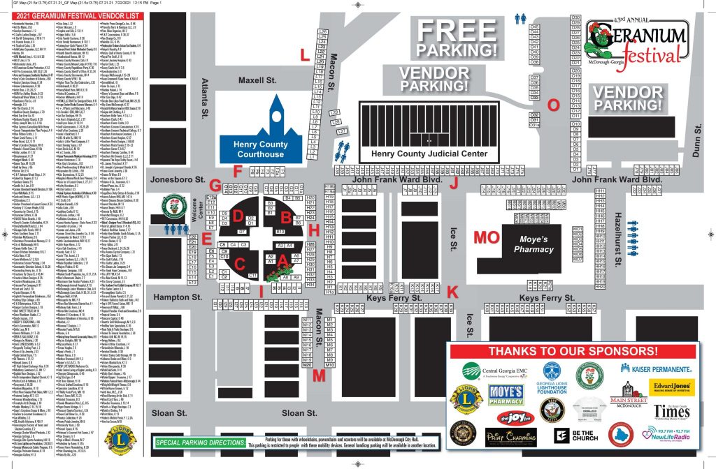 Festival Maps – The Geranium Festival