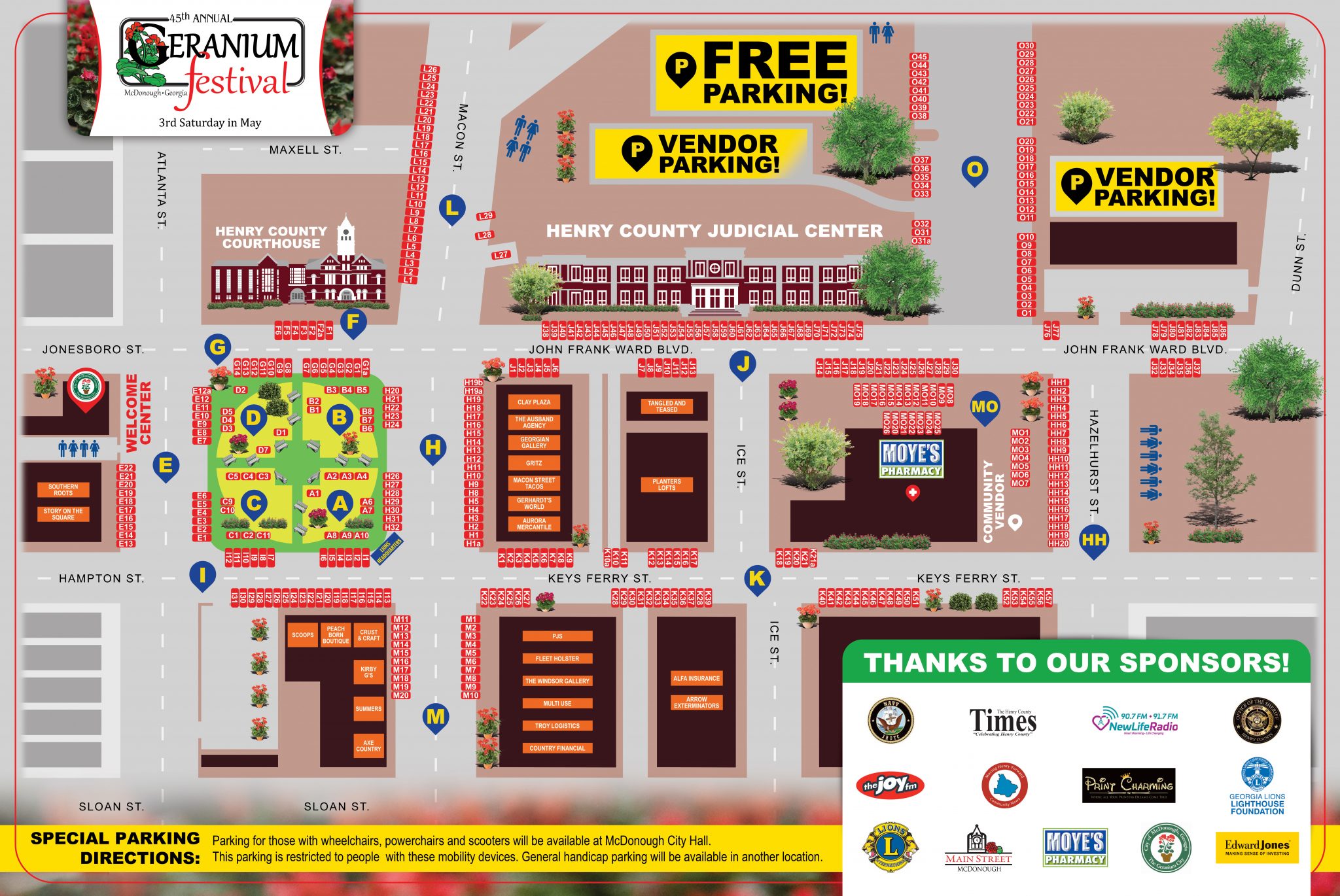 Festival Maps The Geranium Festival