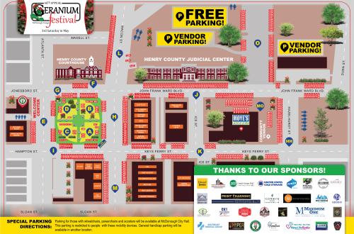46th Annual - Geranium Festival Map - 2024